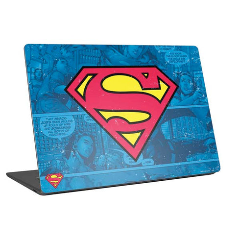 DC Comics Superman Logo Background Pattern Universal Laptop 11in (8.8 x 6.2in) Skin